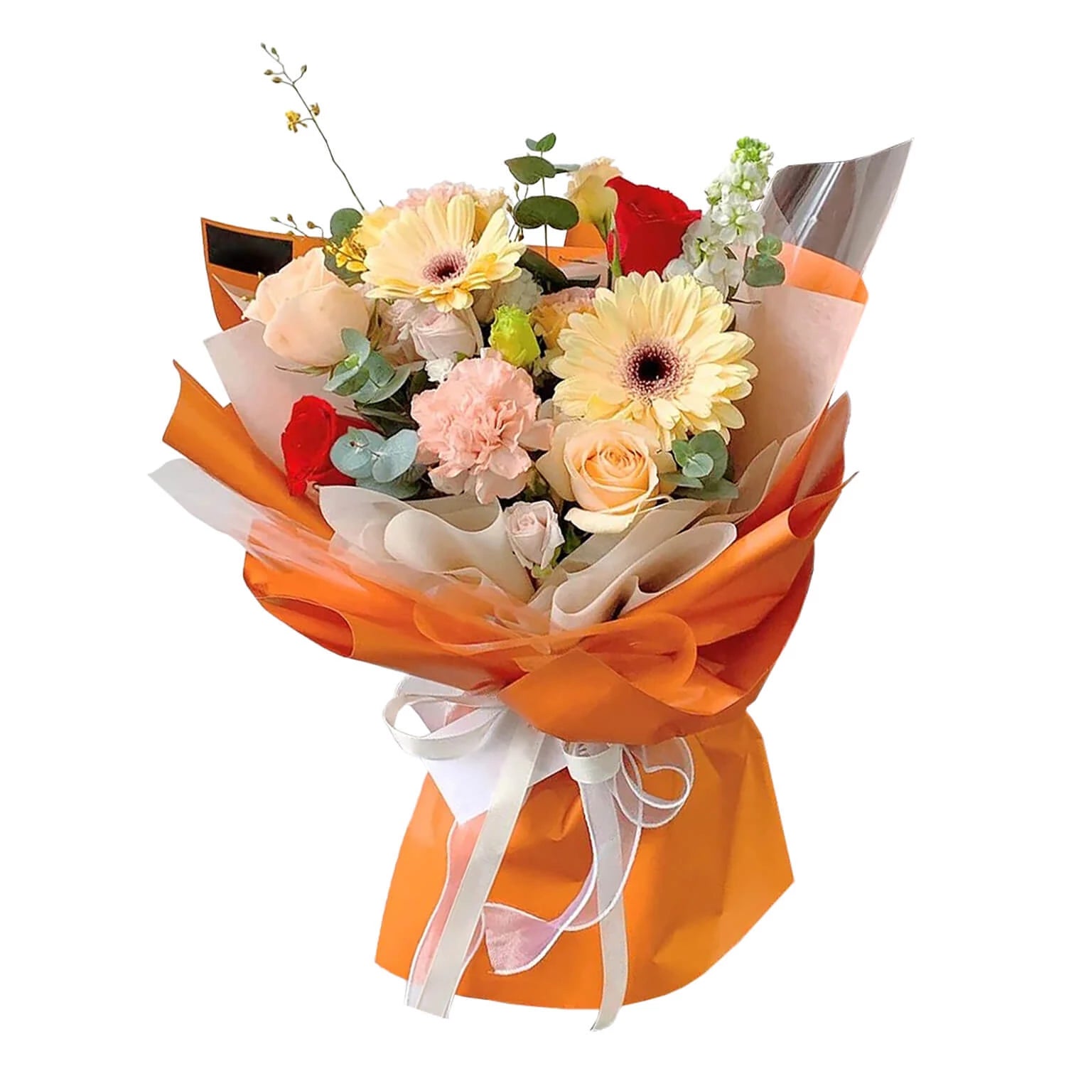Orange Delight Mix Flower Bouquet