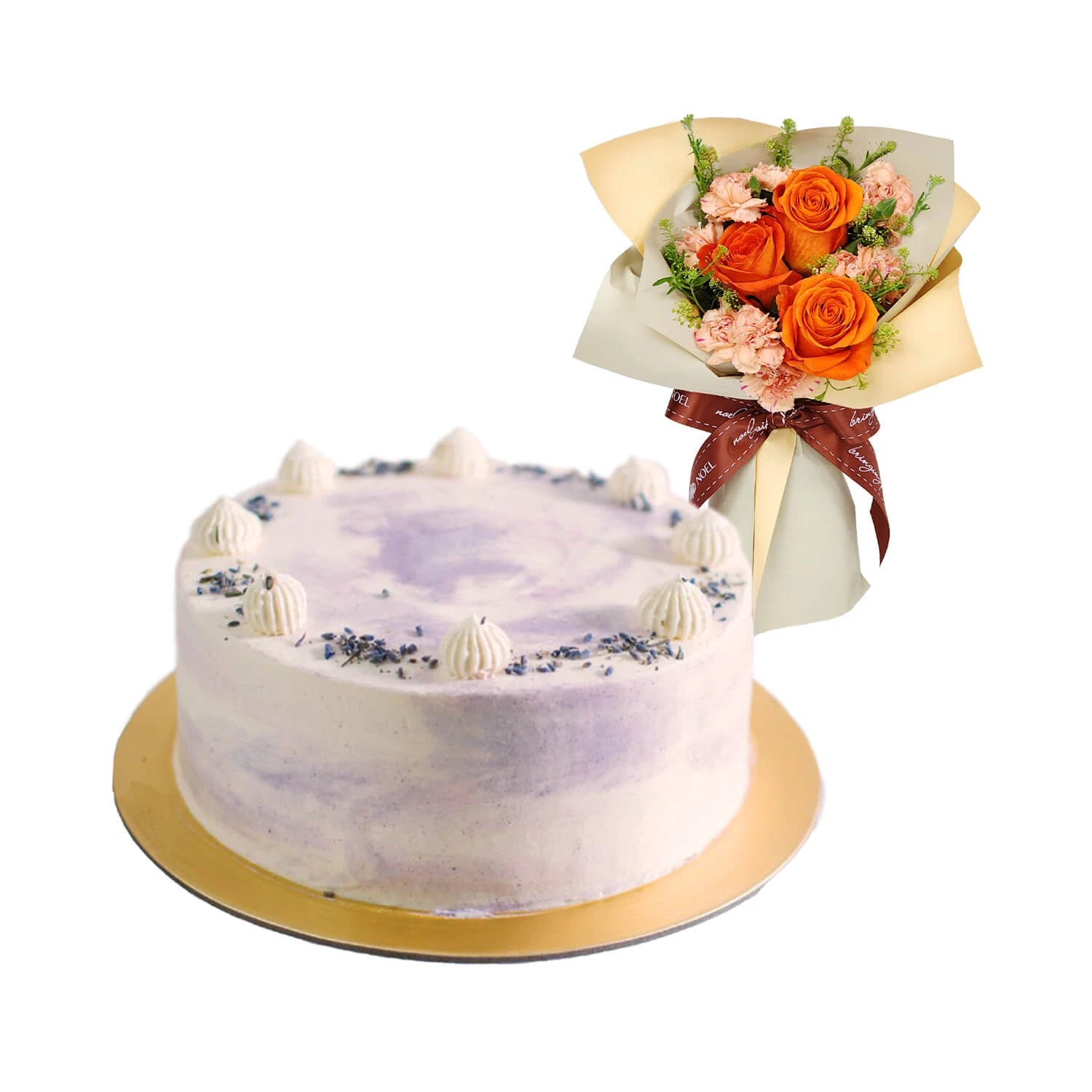 Edith Patisserie Earl Grey Lavender Birthday Cake with Flowers
