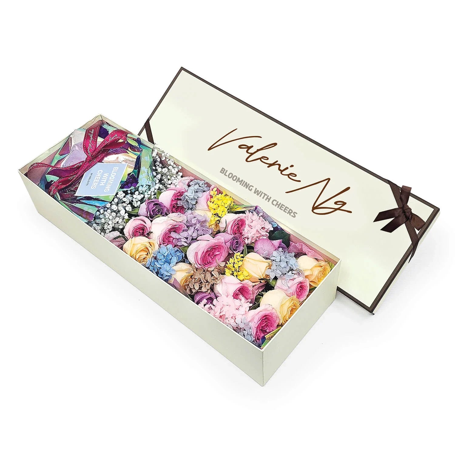 Eternal Flame (Pastel Flower) â€“ Personalised Box Arrangement Gift