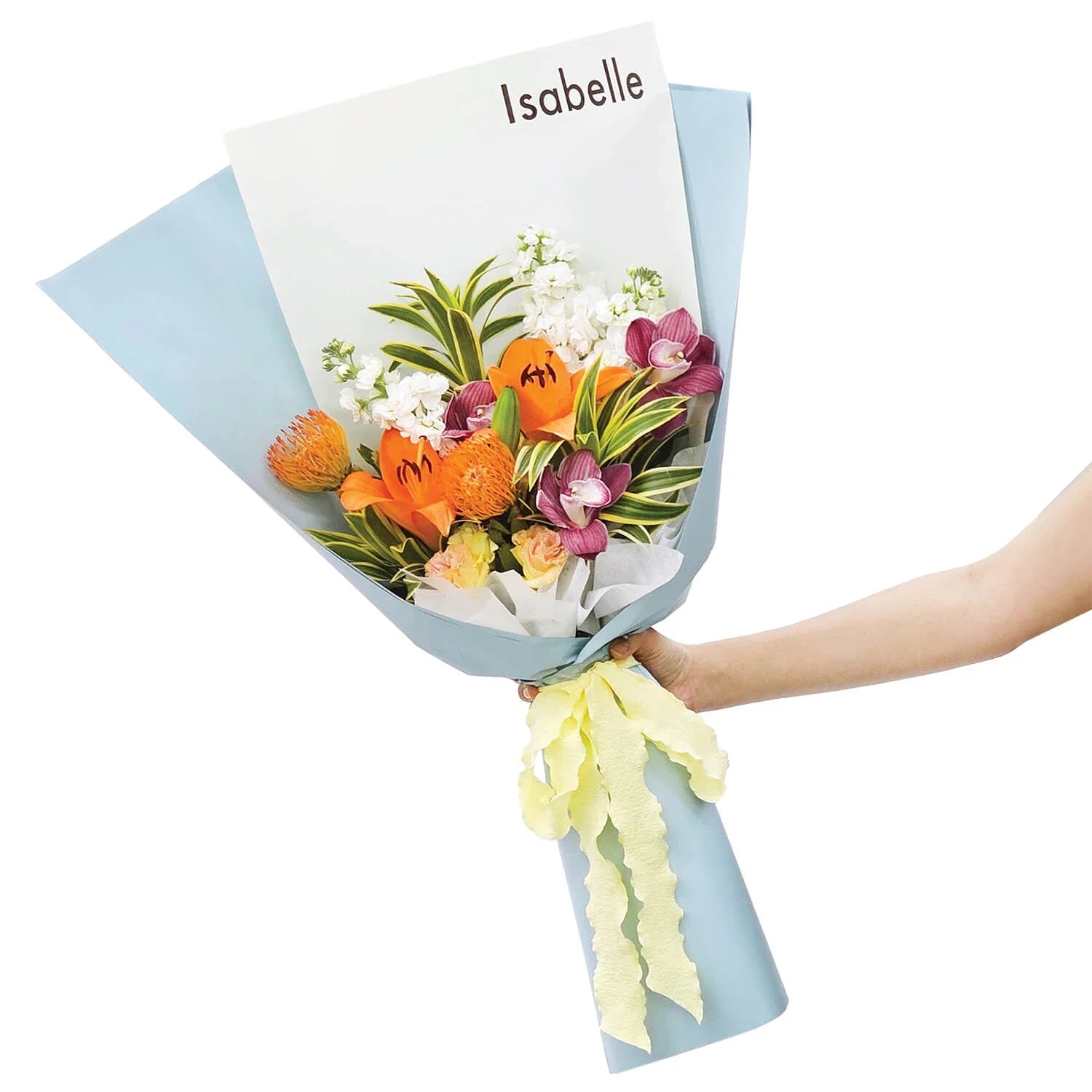 Tropical Fusion â€“ Personalised Hand Bouquet Gift