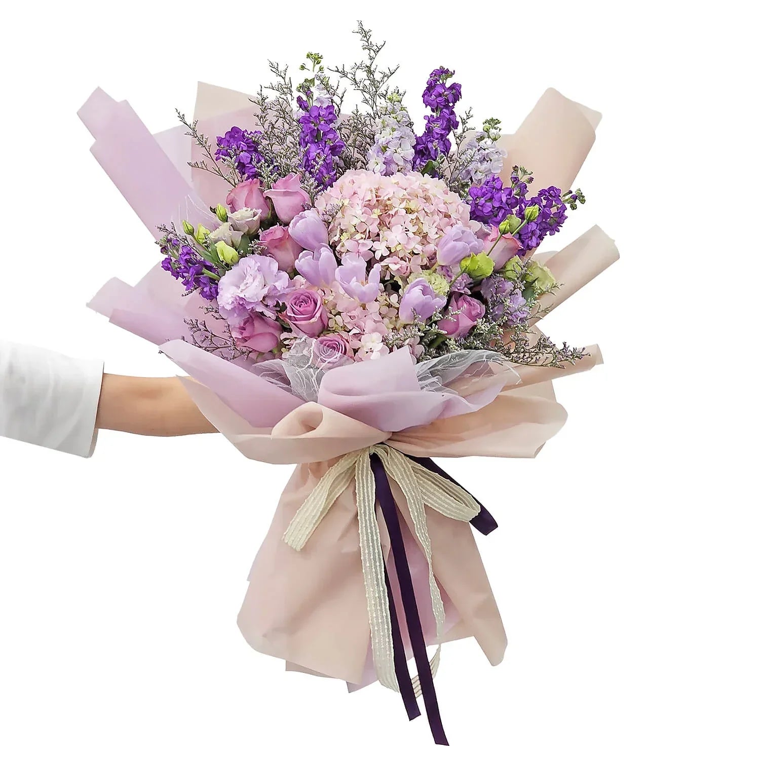Violet Enchantment Flower Bouquet - Deluxe Size