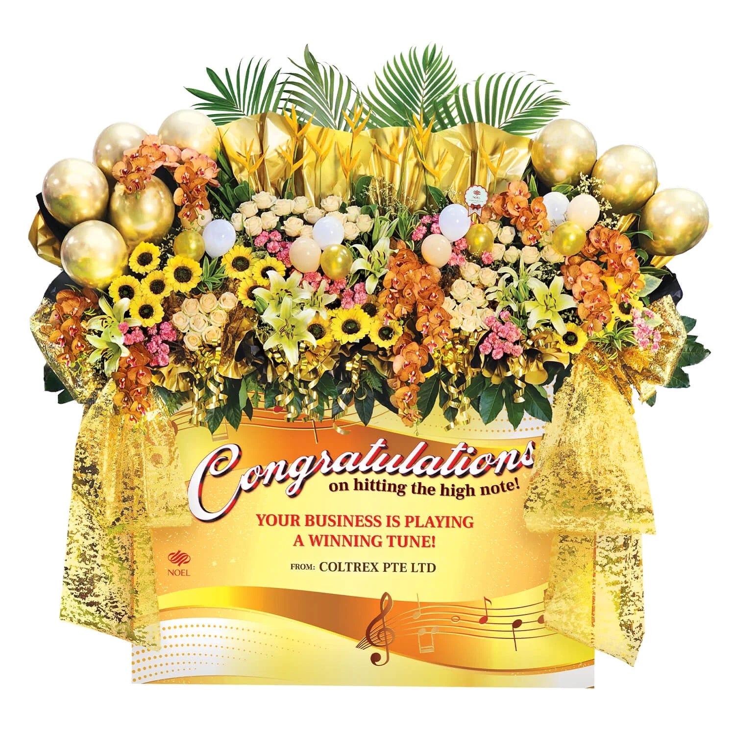 Golden Achievement Congratulatory Flower Stand