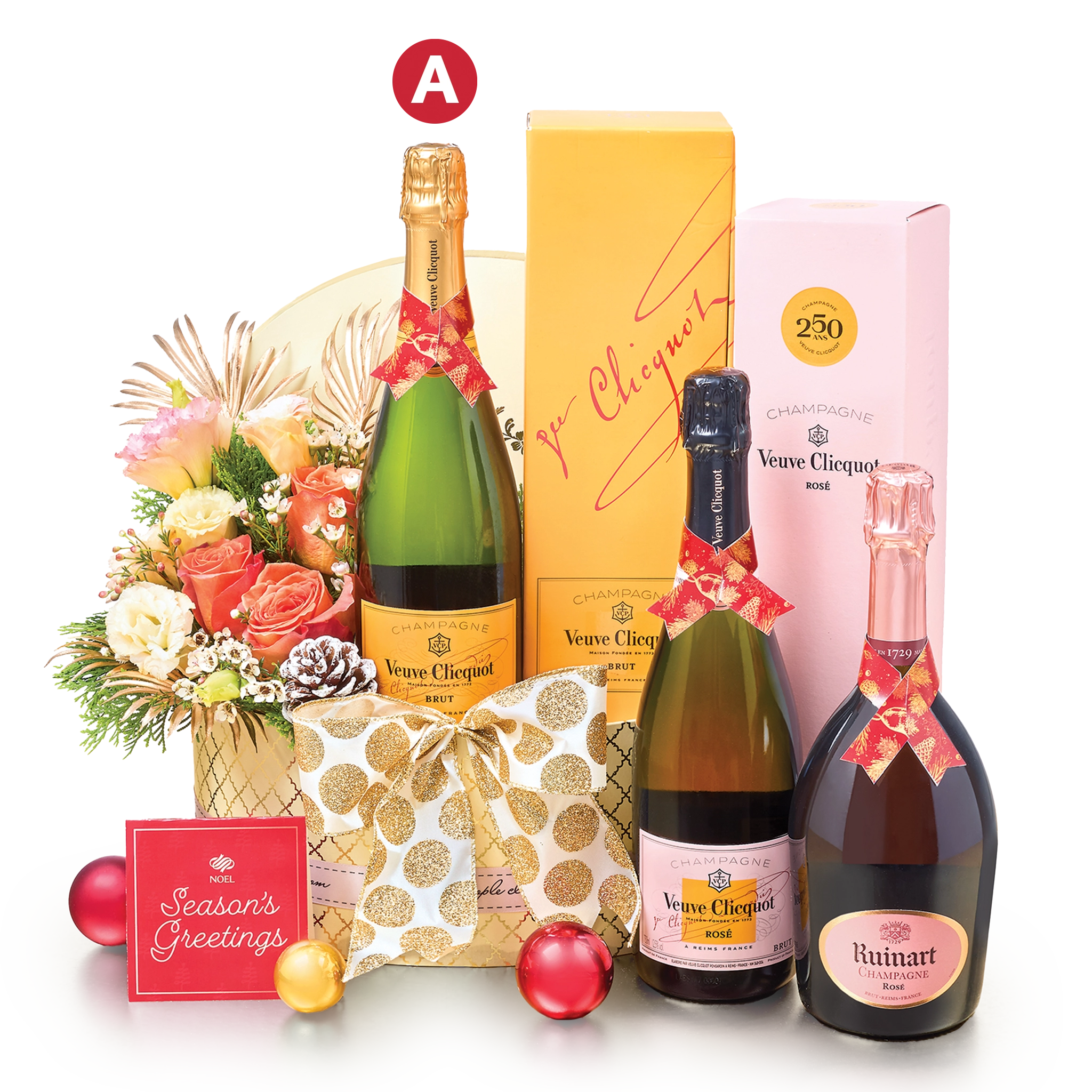Christmas Cheers Champagne Celebration Gift Hamper - Veuve Clicquot Yellow Label Brut NV