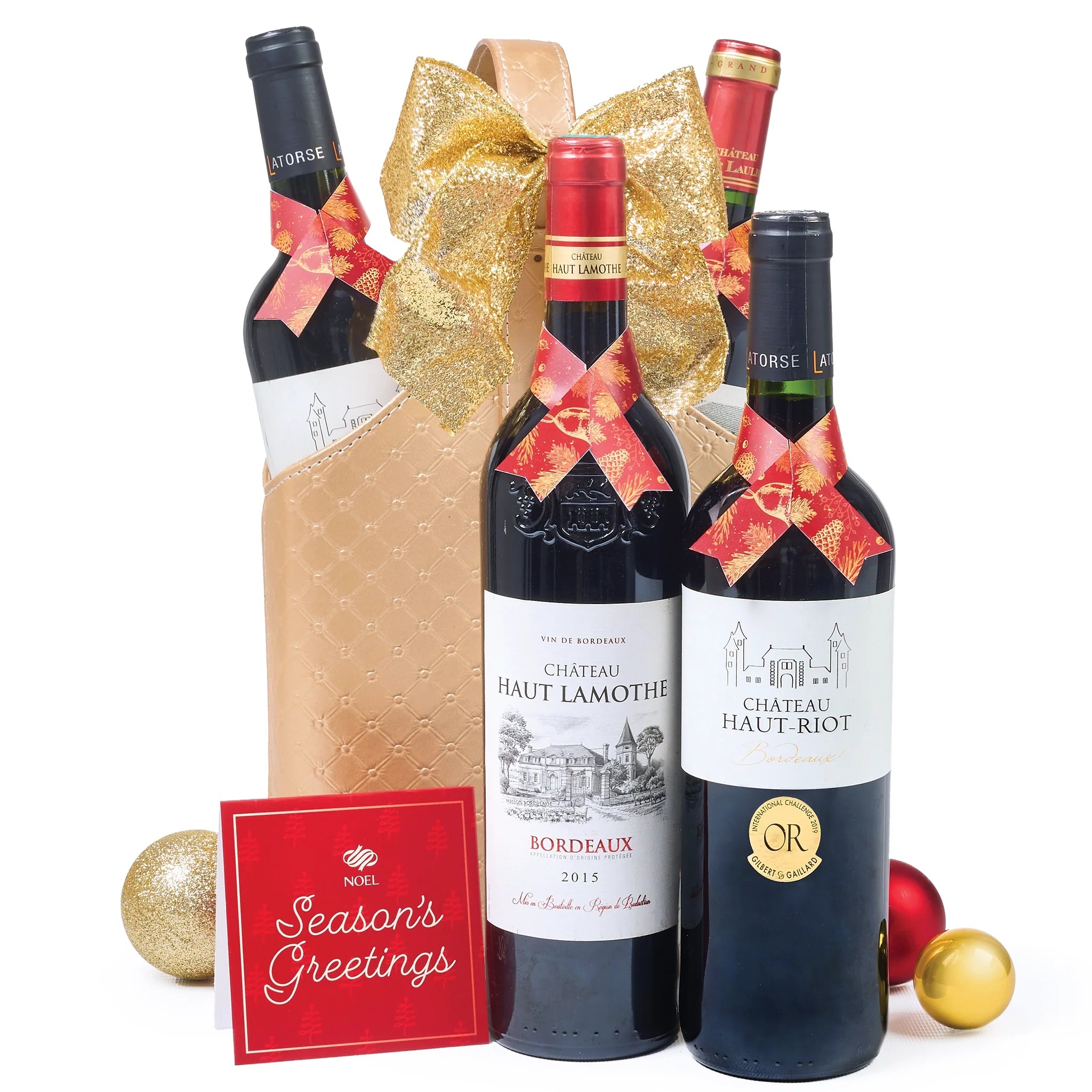 Christmas Cheers Modest French Wine Gift Hamper