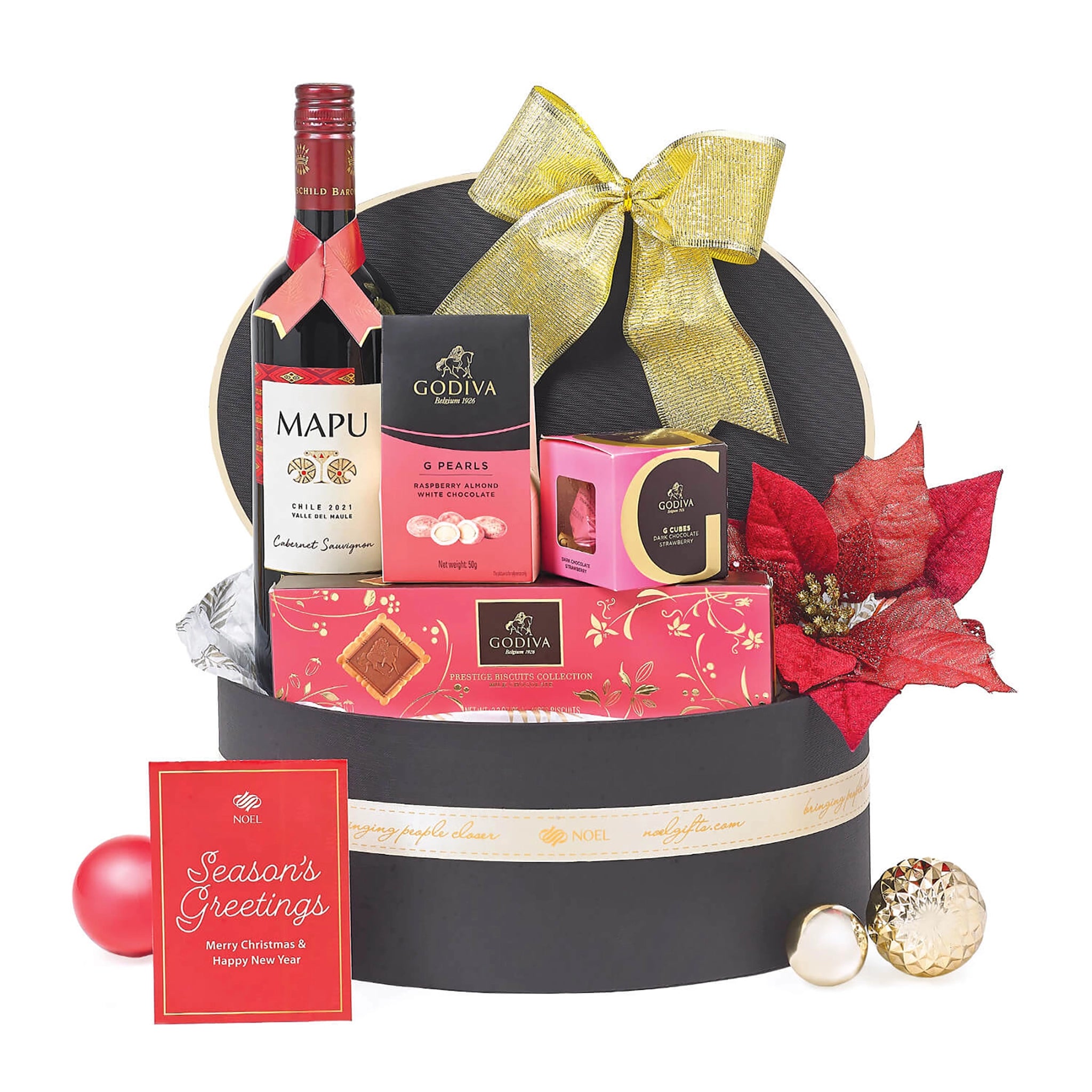 Christmas Cheers Rothschild and Godiva Wine Gift Hamper
